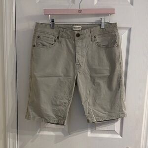 Jack & Jones Grey Flat Front Men Bermuda Shorts size M